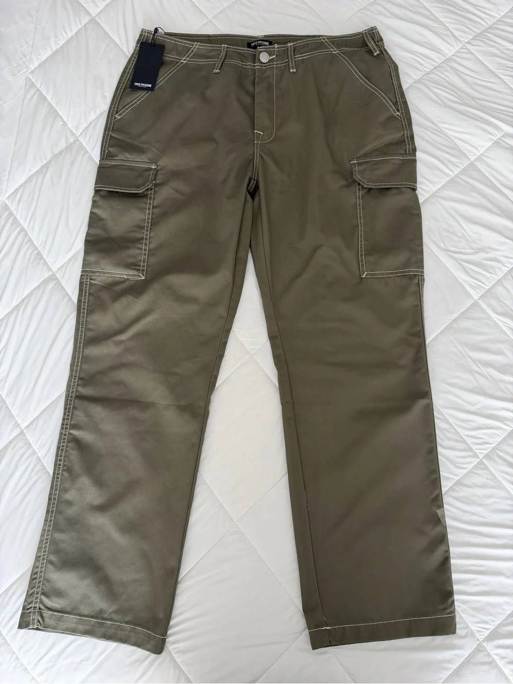 Men's Olive Cargo Pants - Durable Everyday Workwear